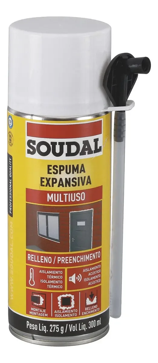 Espuma Expansiva Manual 300ml/265g Soudal