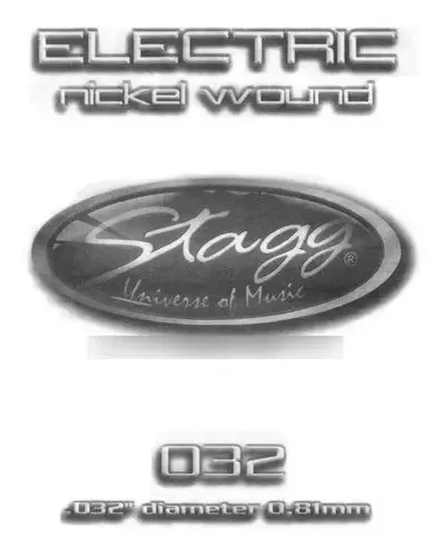 Corda única Stagg 032 Nickel Wound para guitarra elétrica