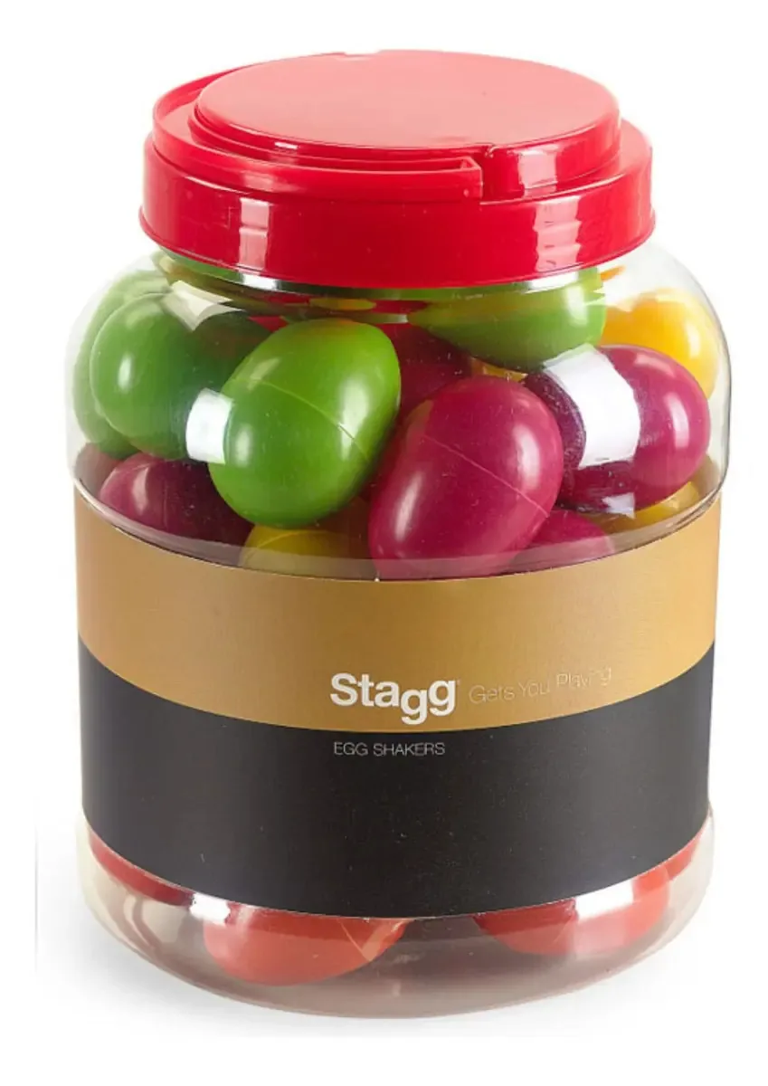 Combo 40 Rhythm Eggs Egg Shakers Stagg Colors S Color Mix