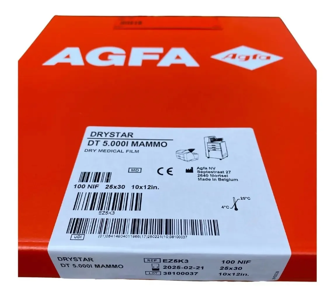 Papel Rx digital Agfa Drystar Dt5000 Mammo 10x12