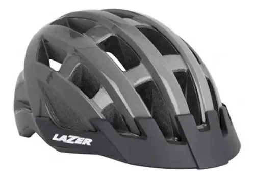 Capacete de Bicicleta Lazer Compact Cinza para Ciclismo
