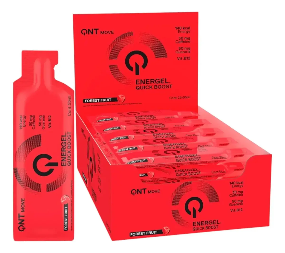 Energel Forest Fruit Box 25 Géis Energéticos 55ml - Qnt