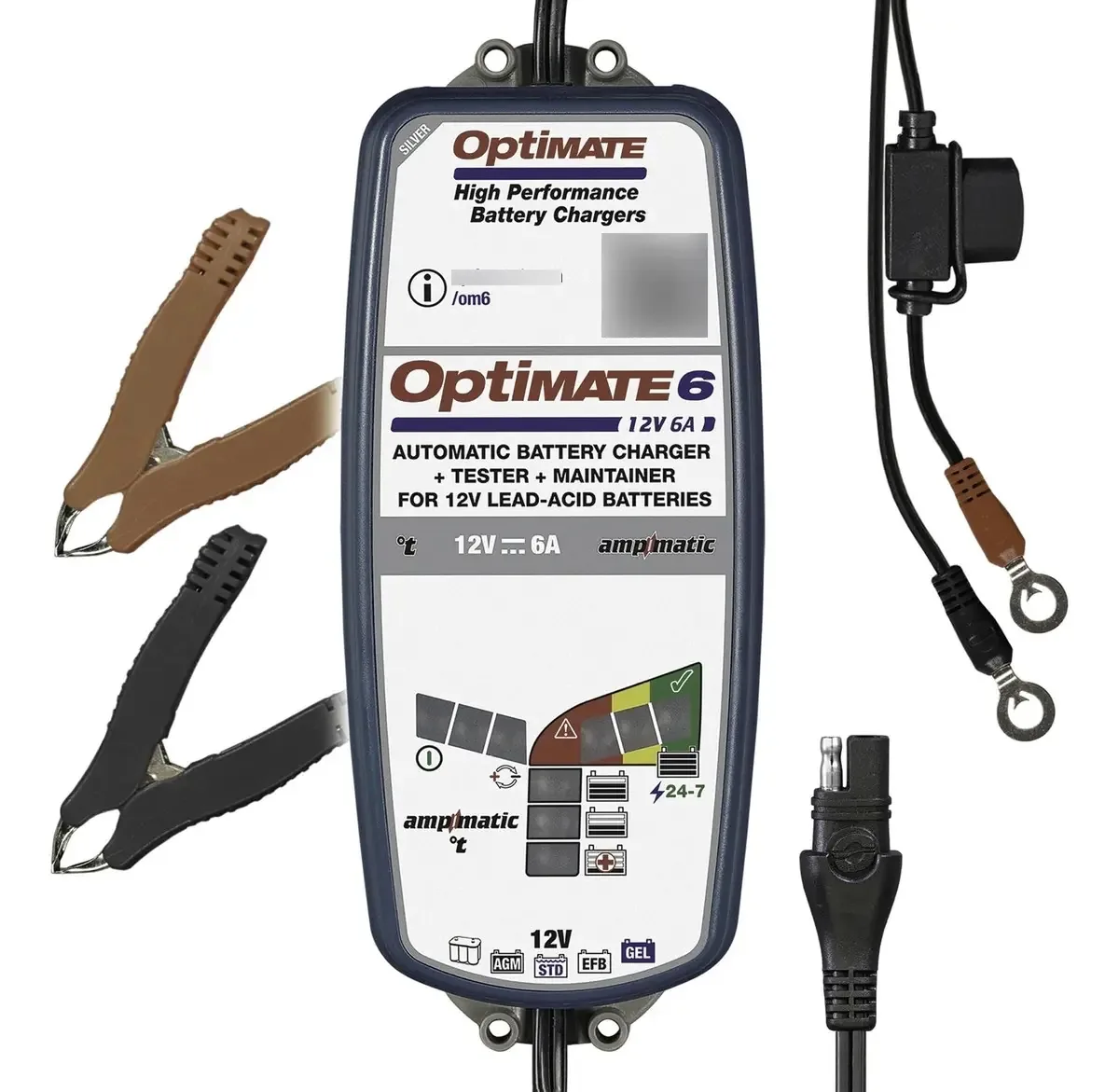 Carregador de bateria automotiva Optimate 6 Ampmatic - Al