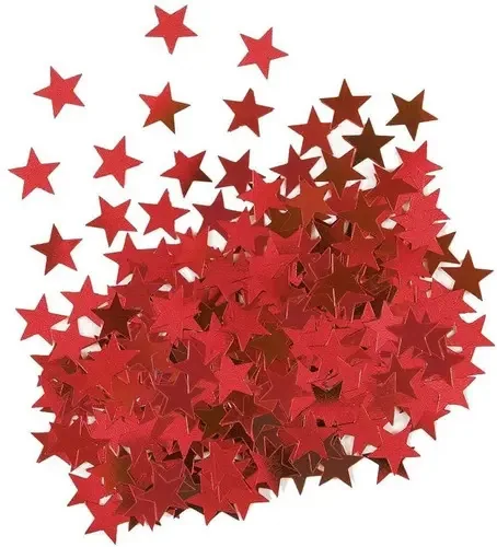 Confete metálico Red Star 0,5 onças (1 unidade)