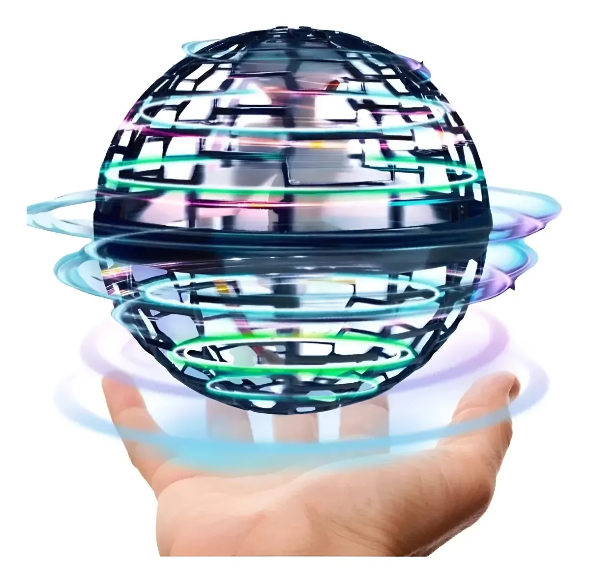 Brinquedo divertido: bola gravitacional, bola giratória, cor selada: preto
