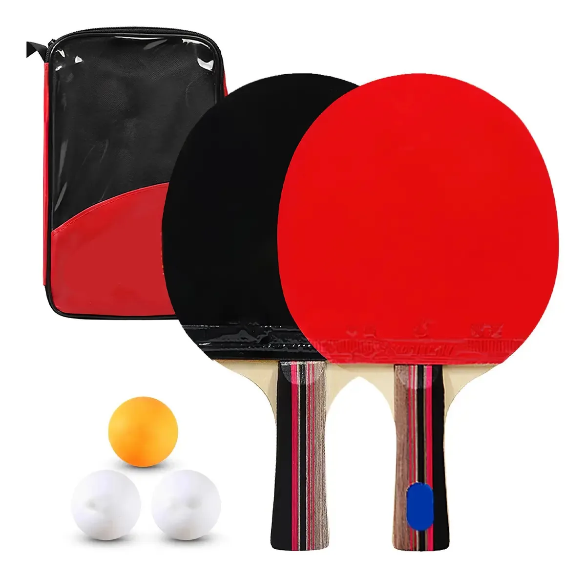 1 conjunto de raquetes de pingue-pongue para jogador de tênis de mesa