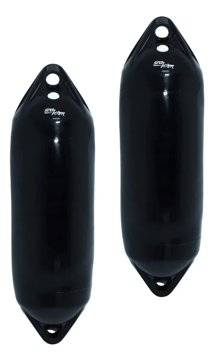 Defensas Náuticas Infláveis F0 41x11cm Preta para Barco e Lancha