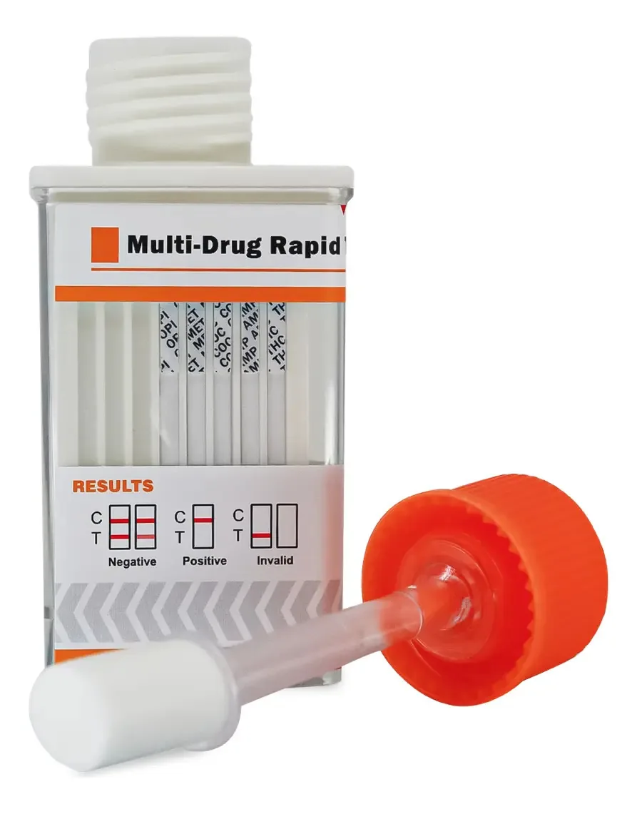 Teste de drogas para saliva com 5 parâmetros - Kit C/20 - Certum