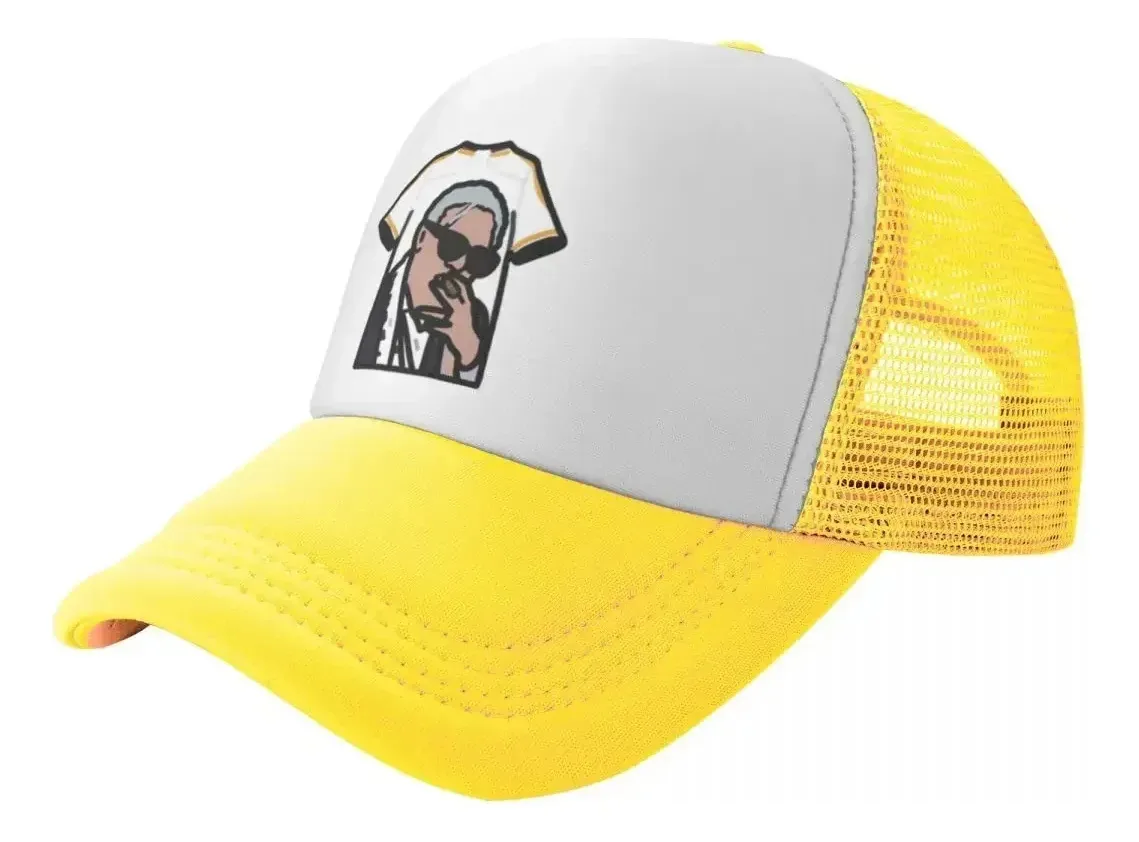 Malha estampada Cool Carlo Ancelotti para fumar charutos, cor amarela, tamanho único