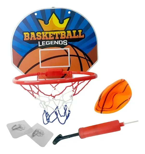Brinquedo de basquete infantil Aro Basketball com inflador e bola