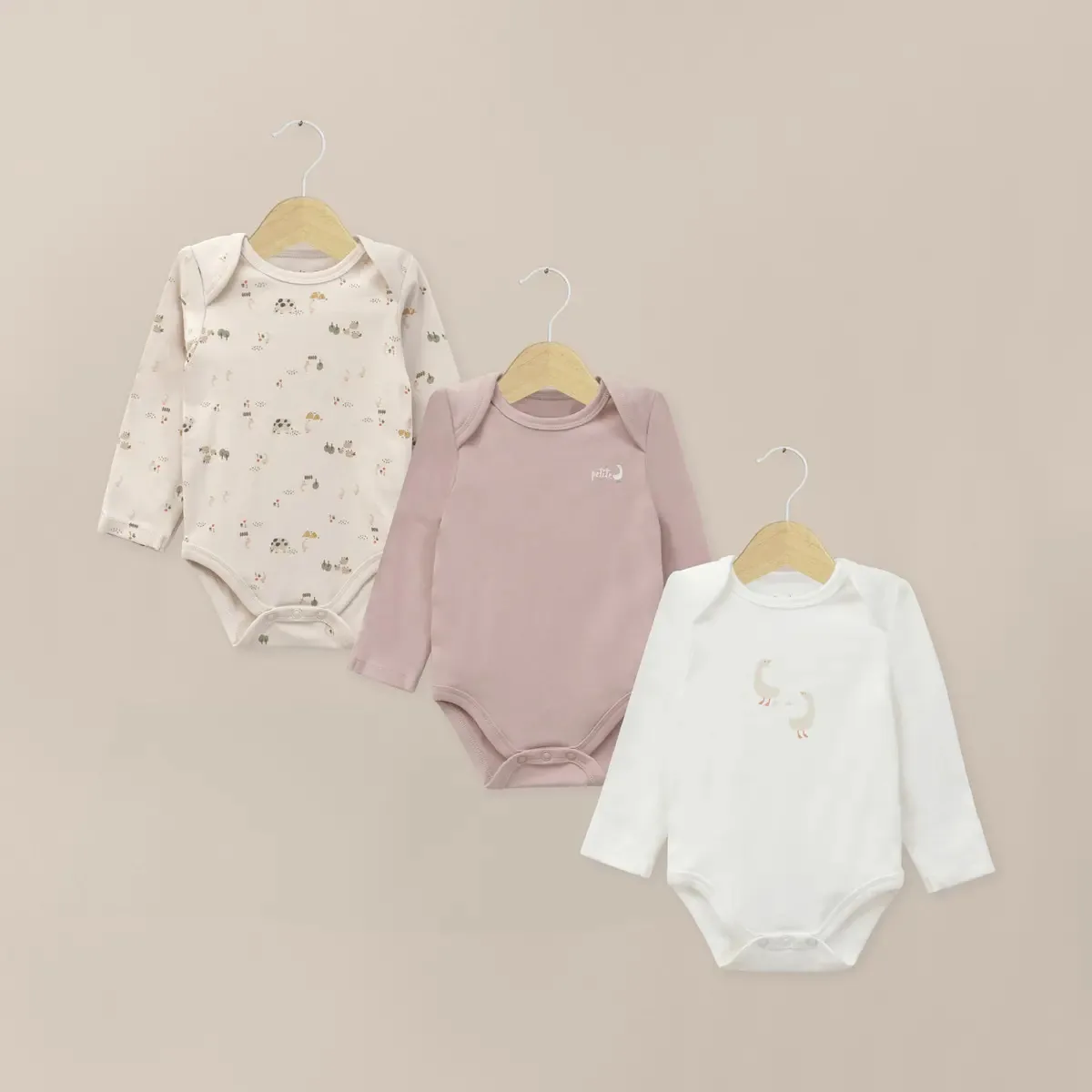 Pack Bodies Baby Geese Beige Stpu0366 Opaline tamanho 18m