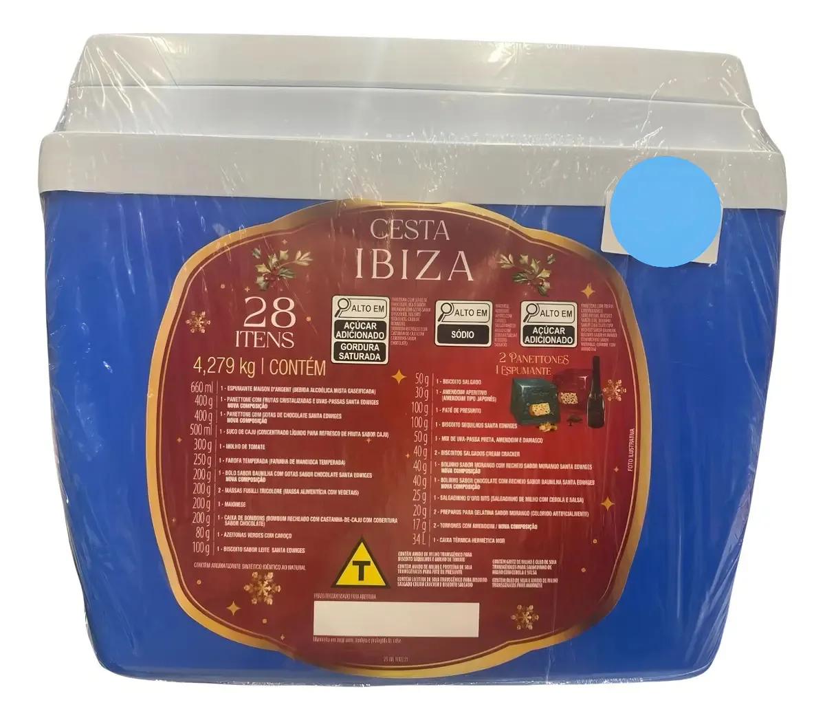 Cesta De Natal Completa Com 28 Itens + Caixa Térmica