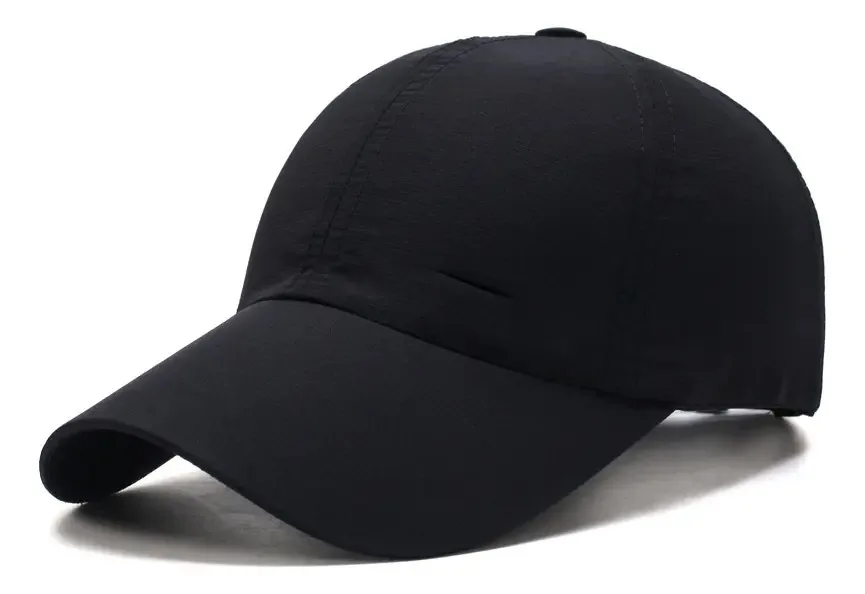 Boné de beisebol confortável para esportes, acessórios de moda, cor preta, tamanho 56-60 cm