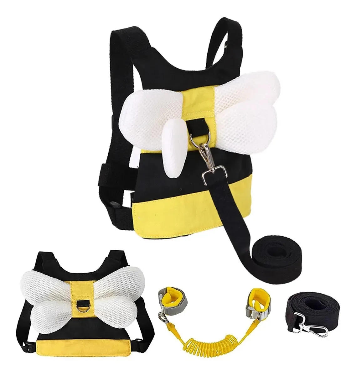 Criança Mochila Segurança Anti Perda Com Bracelete Cor Amarelo