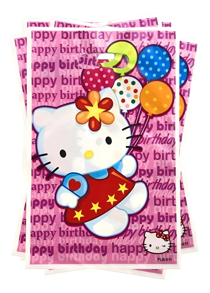 10 sacolas de piñata Hello Kitty Piñata Sacos de doces rosa, tamanho grande de piñata
