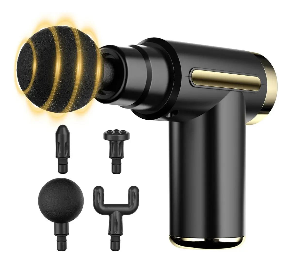 Pistola de massagem muscular Sabbat 6 modos, para relaxar a dor, costas, pescoço, pés, massageadores elétricos corporais, preta