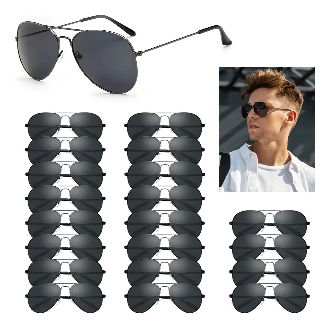 Caixa de 20 lentes pretas retrô baratas, lentes por atacado, óculos de sol polarizados para homens e homens, óculos de sol, UV400, lentes polarizadas, óculos de sol masculinos, acessórios masculinos