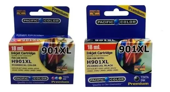 Pacote de tintas 901 Xl, alternativas de cor preta, Pacific Color