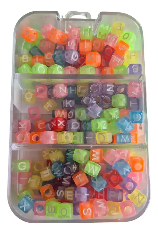 Colares para artesanato, pulseira Friendship, 45 g, letras coloridas, 2,54 cm, 2,54 cm
