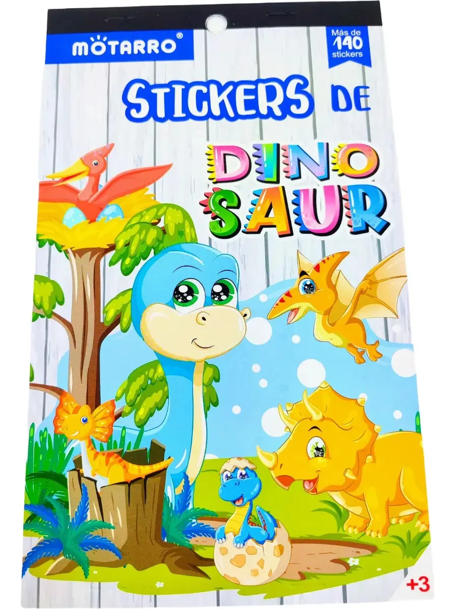 Adesivos para bebês, caderno de design fofo de dinossauro para crianças