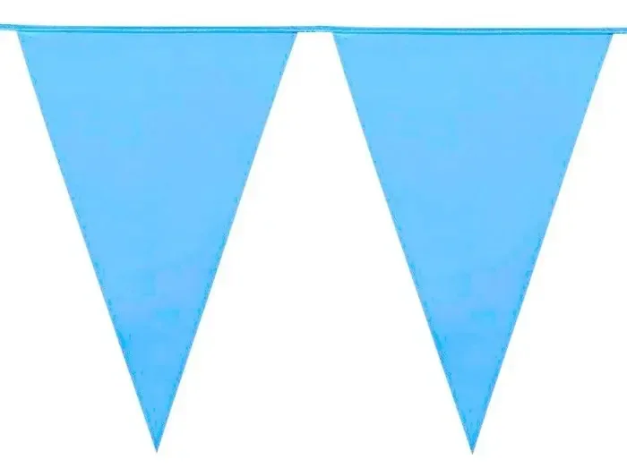 Bandeiras decorativas, guirlandas, cores de festa, 10 metros, azul, cor feliz
