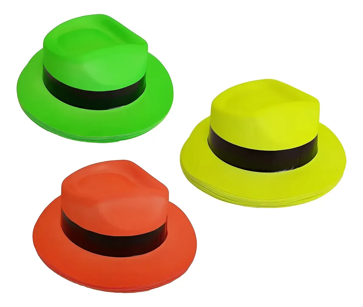 Pacote de 6 chapéus multicoloridos Fluor Neon Tik Tok
