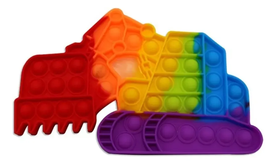 Pop It de Silicone Forma Pá Mecânica Multicolorido Ub