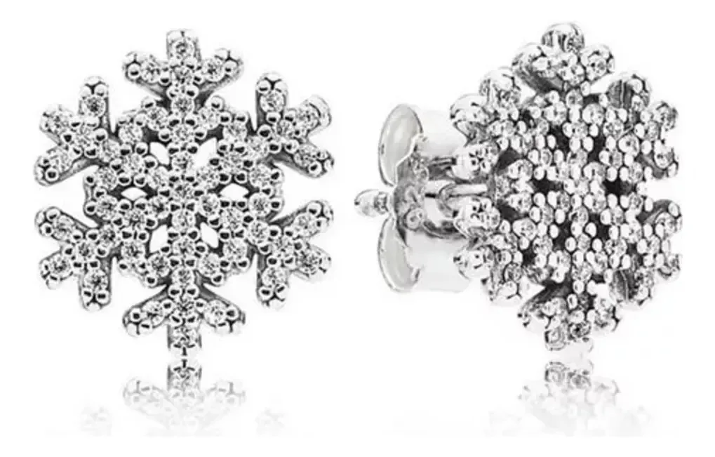 Brincos Pandora Shiny Snowflake