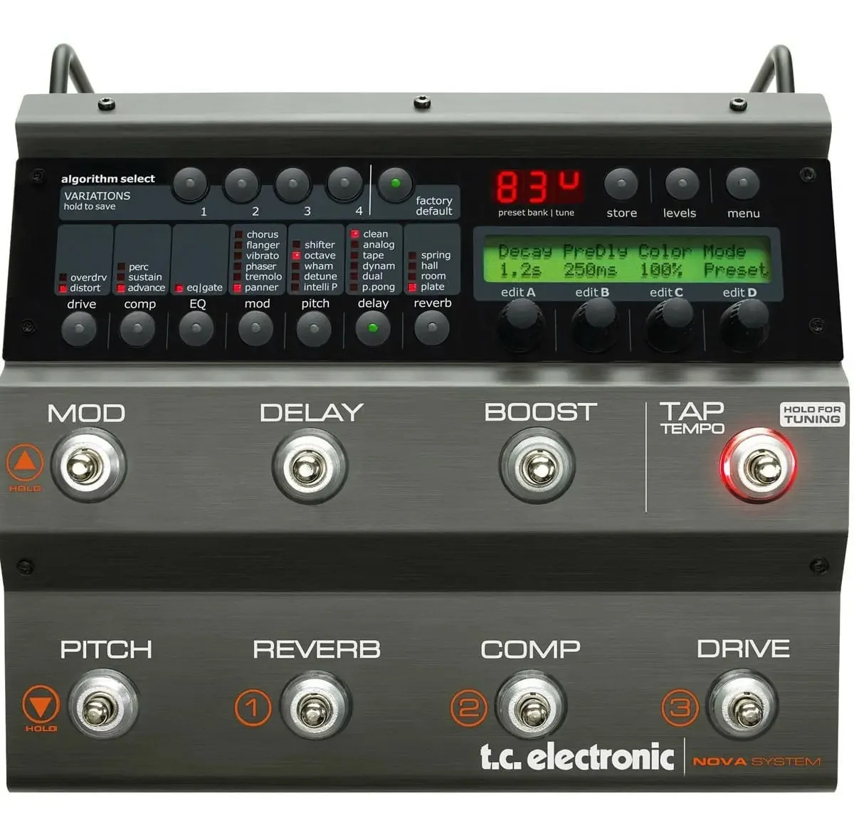 Pedal De Efeito Para Guitarra Tc Electronic Nova System