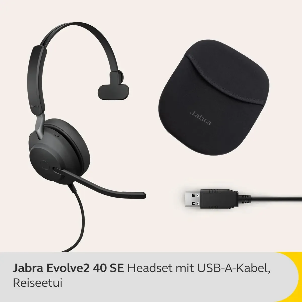 Fone de ouvido monofônico Jabra Evolve2 40 Se
