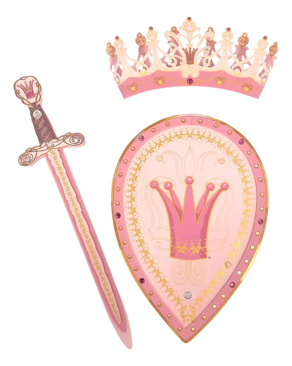 Liontouch Queen Pink - Brinquedo de espada, escudo e coroa P