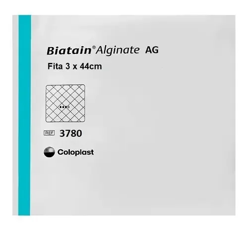 Biatain Alginato Ag Com Prata Coloplast 3x40cm