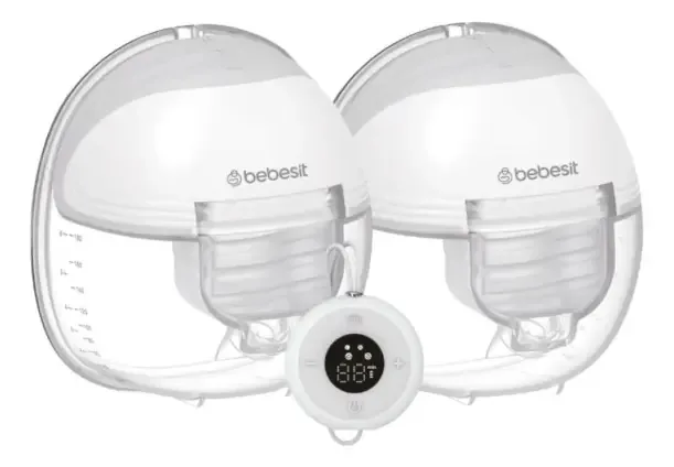 Bomba de leite portátil Bebesit + controle e aspirador