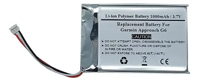 Bateria de reposição para Garmin Approach G6, K GPS Navigator