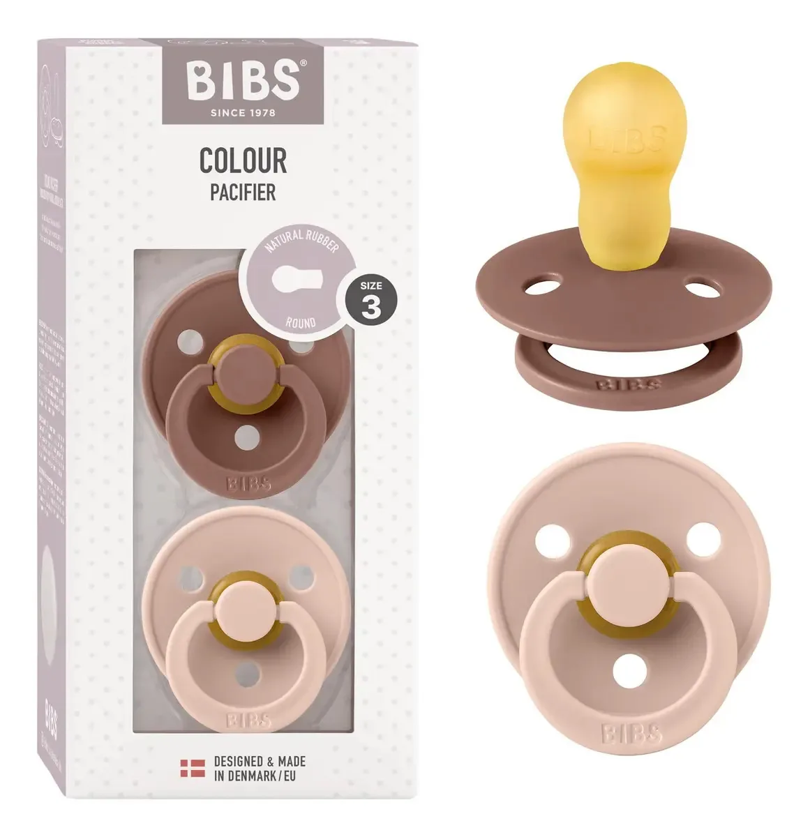 Chupetas Bibs da coleção Colour | Conjunto de 2 chupetas. Cor: Preto