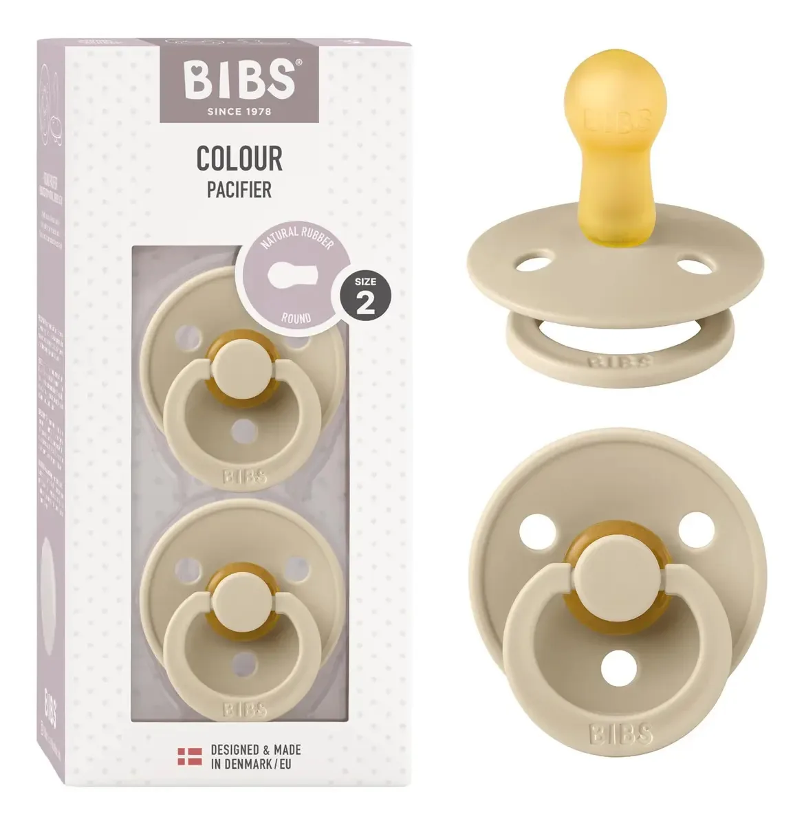 Chupetas Bibs Baby, borracha natural sem BPA, fabricadas em. Cor: Cor: Baunilha