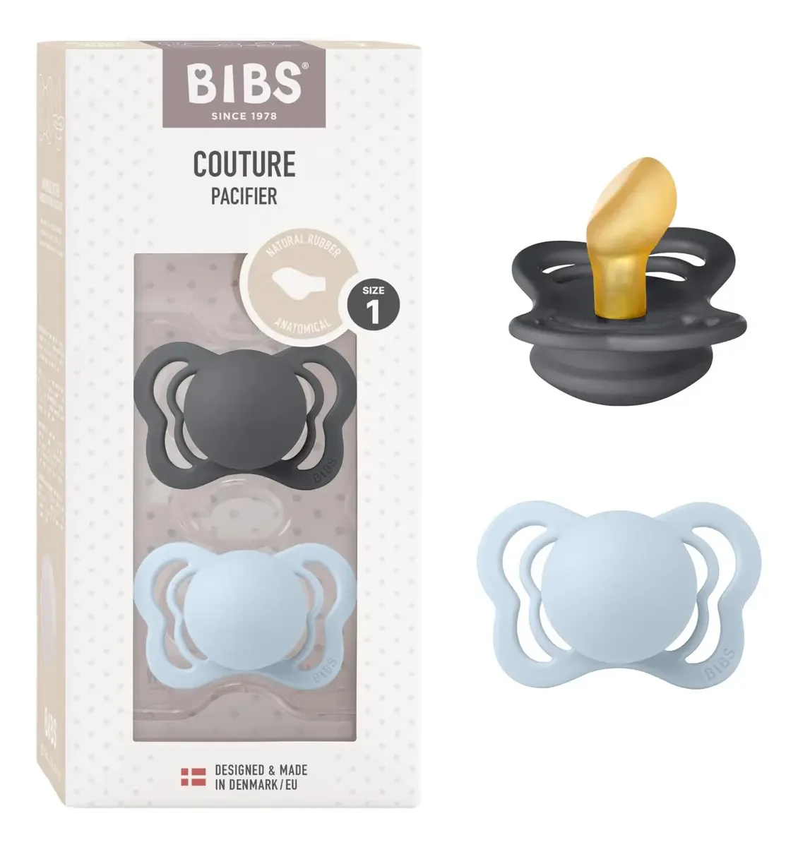 Chupetas da coleção Bibs Couture | Chupetas para bebês Sim. Cor Preto