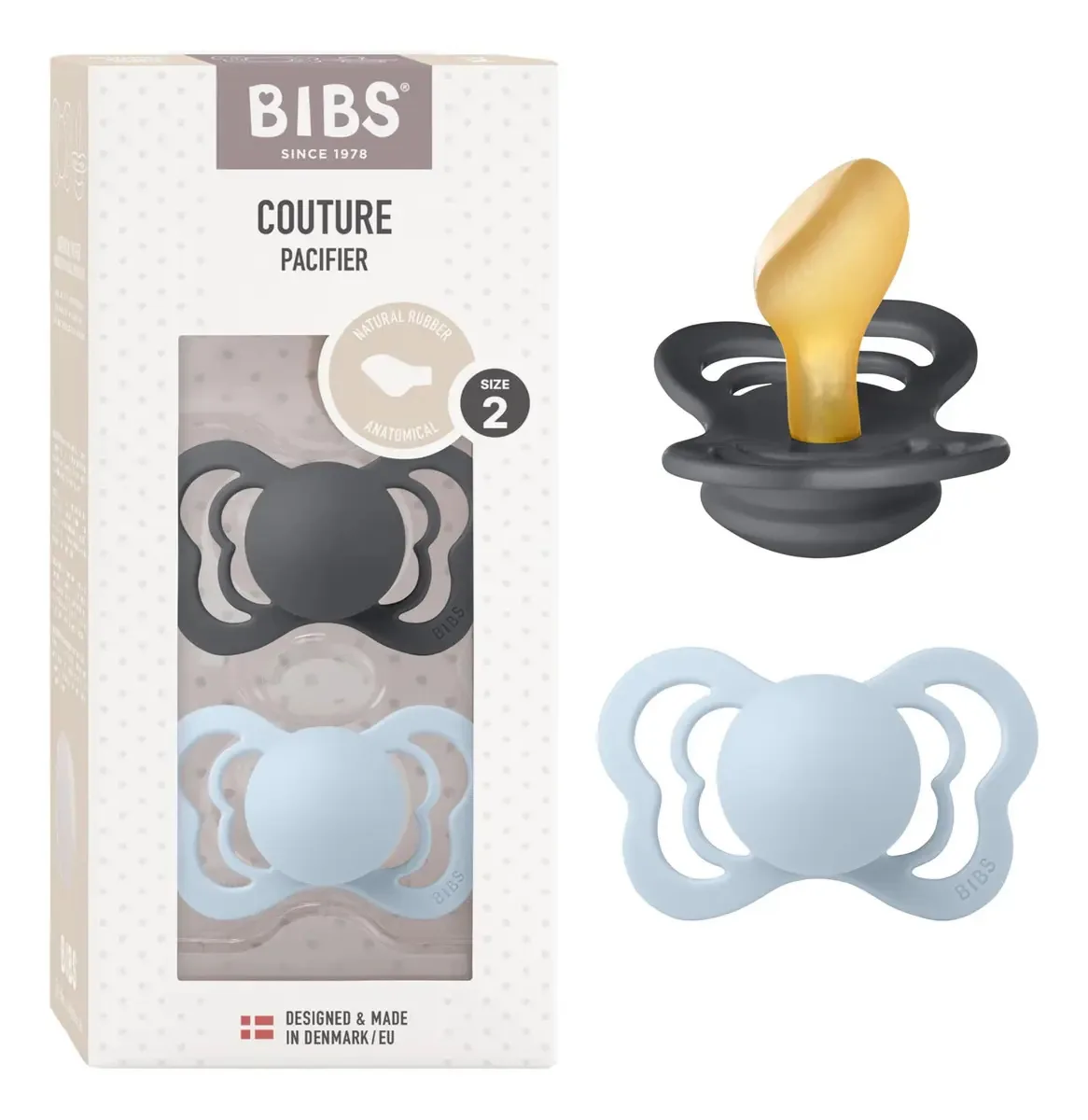 Chupetas da coleção Bibs Couture | Chupetas para bebês Sim. Cor Preto