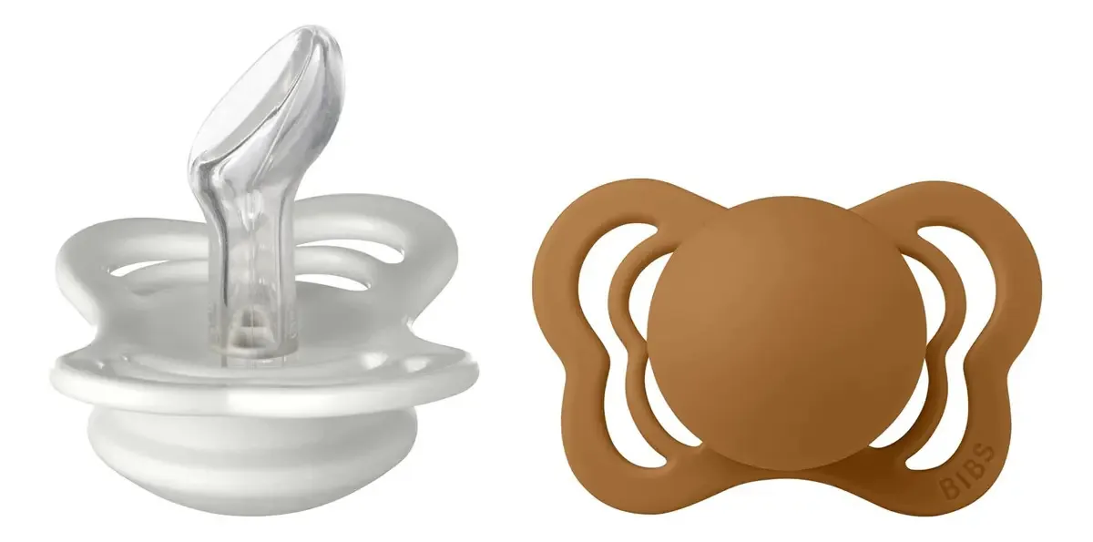 Chupetas da coleção Bibs Couture | Silicone para bebês. Cor: Preto