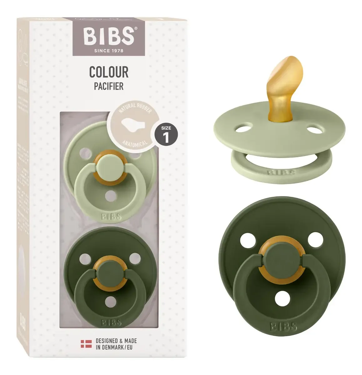Chupetas Bibs de 0 a 6 meses, pacote de 2 chupetas | Pezó. Cor Preto
