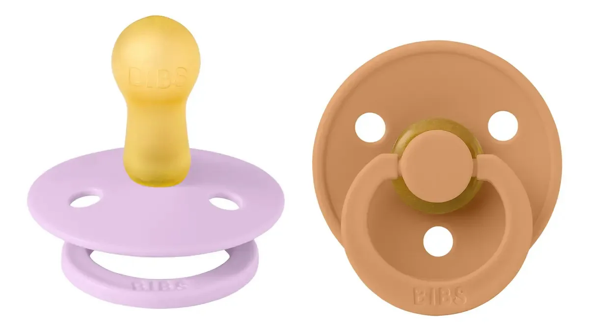Chupetas Bibs de 6 a 18 meses, Violet Sky/Pumpkin