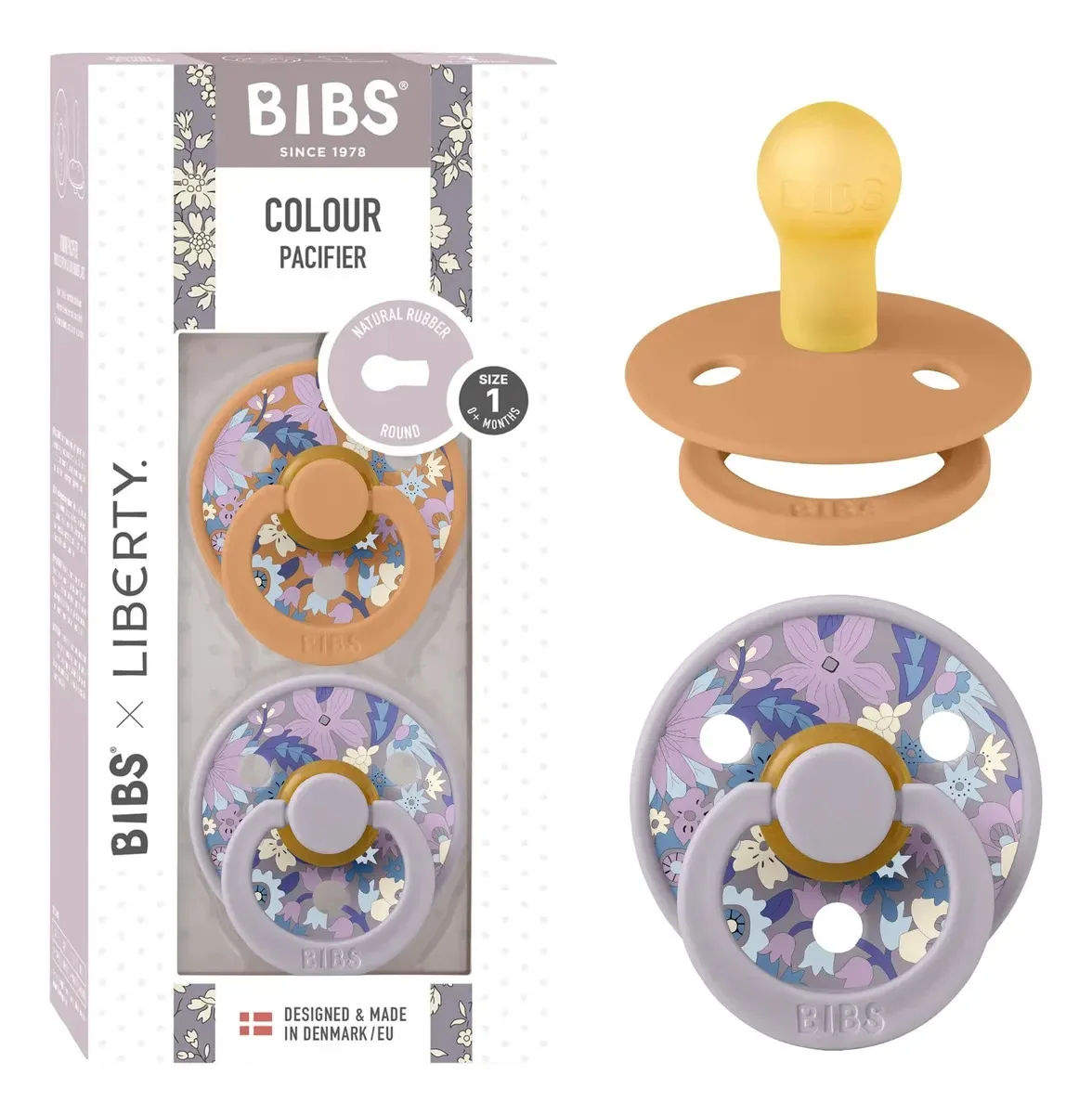 Babadores — conjunto de 2 chupetas Liberty Color, chupeta sem BPA,. +18 meses