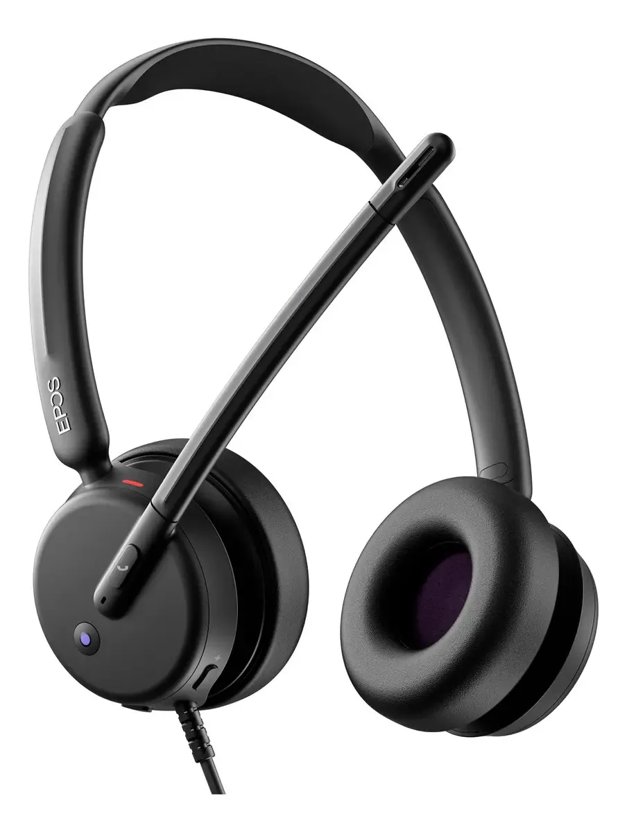 Epos Impact 460t - Fones de Ouvido Intra-auriculares Binaurais com Microfone Duplo, Cancelamento de Ruído, Conectividade Usb-c/usb-a, Microsoft Teams, Escritório em Casa, Plug-and-play, Zoom, Uc