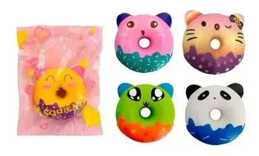 Squishy Dona Animalitos 5 modelos na bolsa