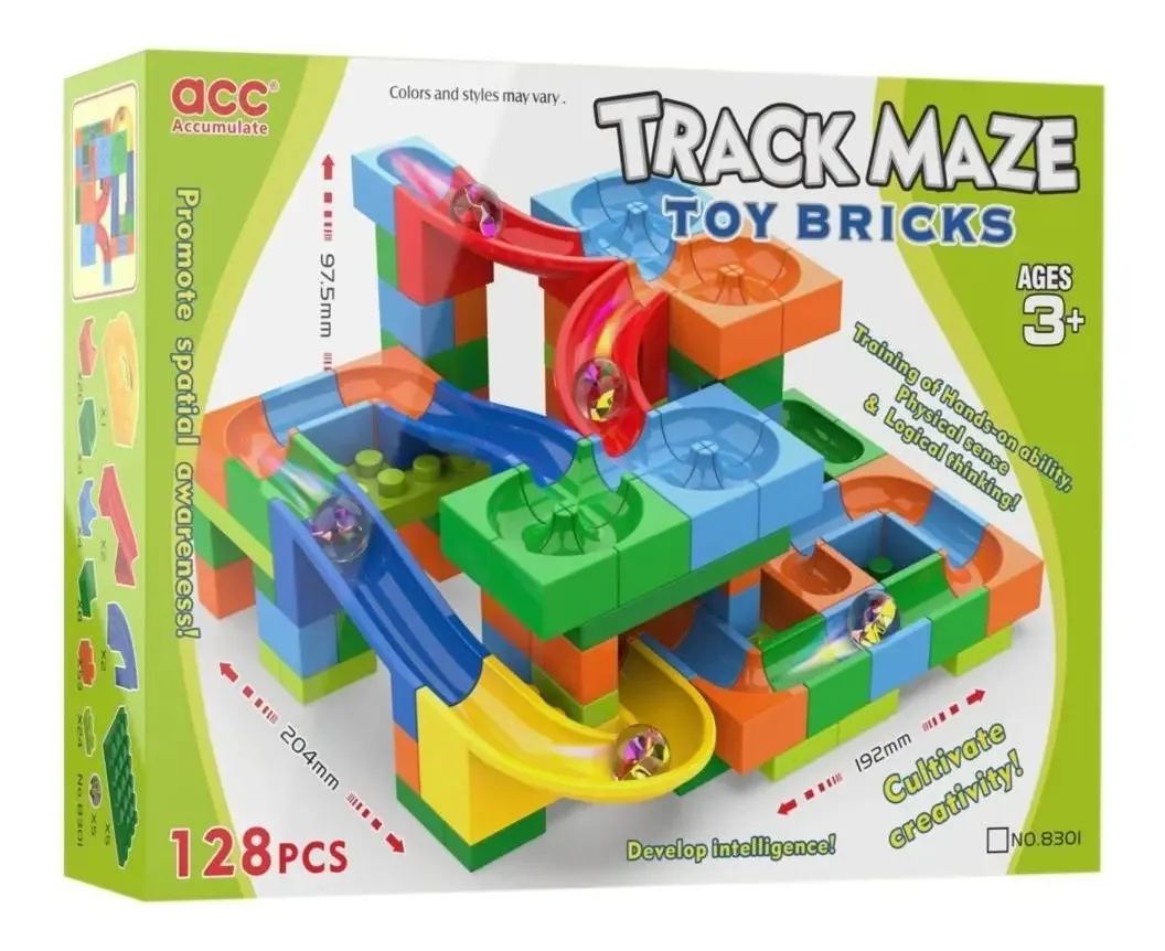 Ball Labyrinth — Track Maze 128 unidades — Pumy Multicolor
