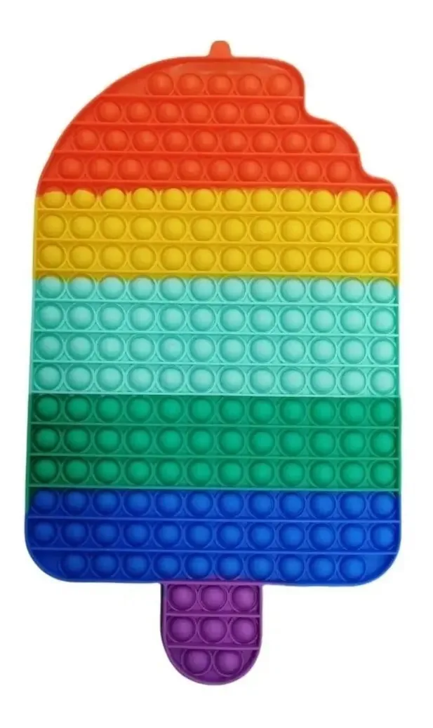 Paleta Pop It Gigante Helado Arcoiris 23 x 40 cm Antiestres