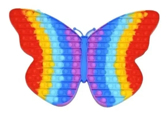 Borboleta grande multicolorida Pop It - Pumy