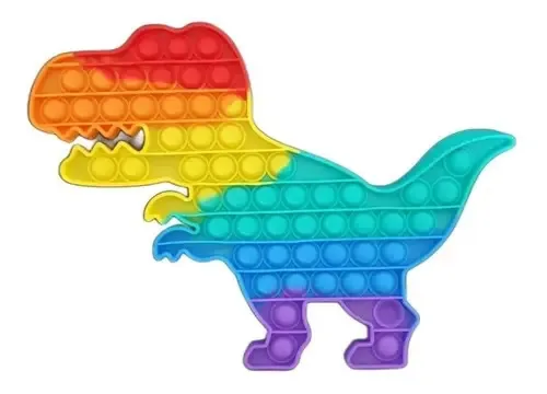 Dinossauro grande Pop It multicolorido - Pumy