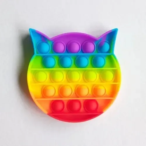 Gatinho de silicone antistress Pop It multicolorido El Pehuen
