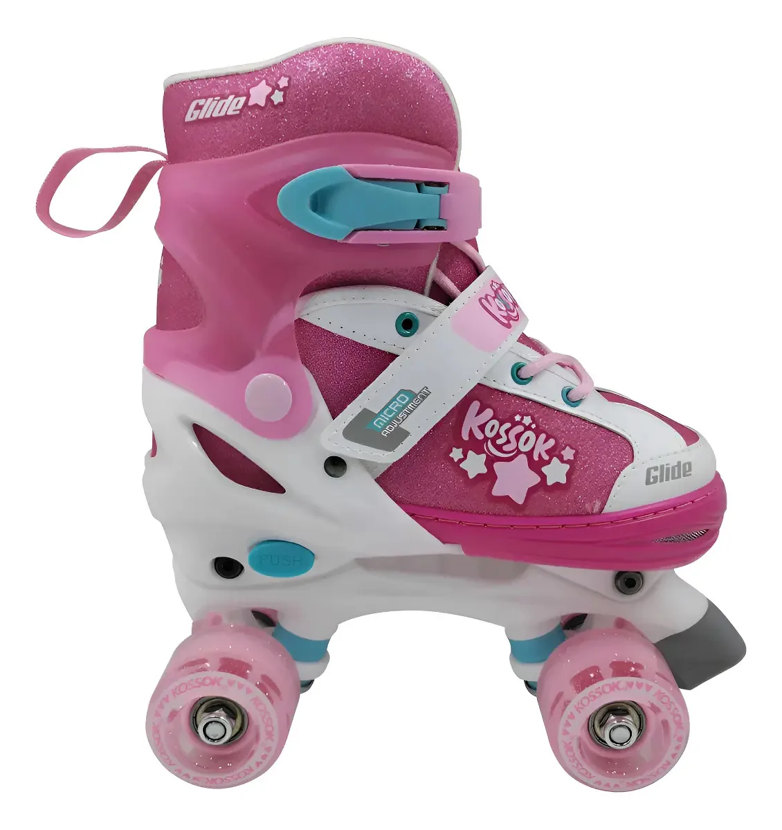 Patins e proteções extensíveis de 4 rodas Kossok Glide Xs (27-30) 5,4 cm Fuchsia 199